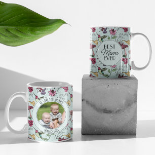 Foto Beste Mama je Hummingbird & Exotische Blume Kaffeetasse