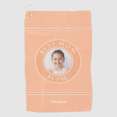 Foto Beste Mama Par Elegante Highlights Golfhandtuch (Vorderseite)