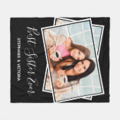 Foto Beste Schwester je Spaß Moderne im Schwarz-we Fleecedecke (Vorderseite (Horizontal))