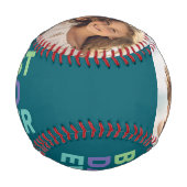 Foto Bester Vater je - Whimsisches Grüßen Blau Baseball (Rückseite)