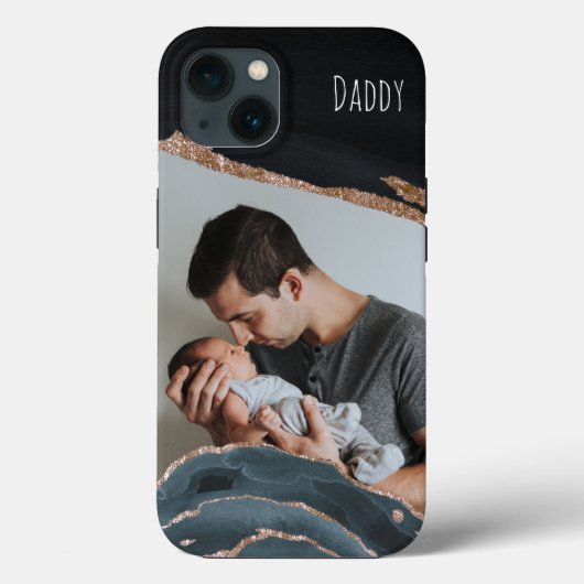 Foto Bester Vater Moderne Kunst, Dichtung und Musi Case-Mate iPhone Hülle (Rückseite)