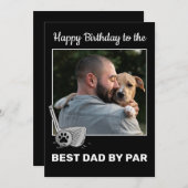 Foto Bester Vater Par Golf Geburtstagskarte (Vorne/Hinten)