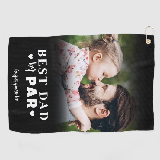 Foto Bester Vater Par Golfhandtuch (Horizontal)