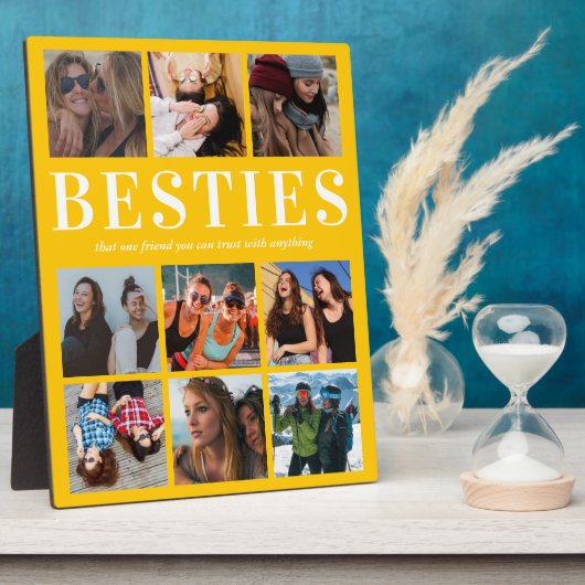 Foto Bestie Geschenk | Bester Freund Fotoplatte (Seite)