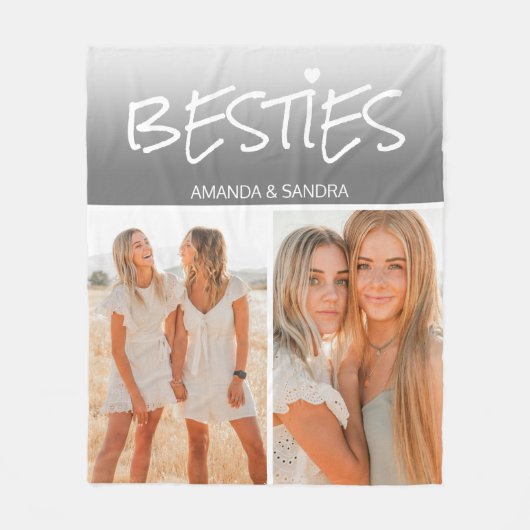Foto | Bestie | PERSONALISIERT | BESTE FREUNDIN Fleecedecke (Vorderseite)