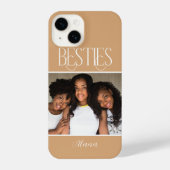 Foto Besties Editable Color Overlay & Name iPhone Hülle (Rückseite)