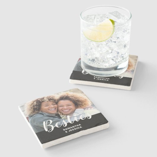 Foto Besties Steinuntersetzer (Seitenansicht)