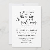 Foto Bible Verse Christlich Moderne Hochzeit Einladung (Vorderseite)