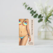 Foto Bikini Barista Drive-Thru Anpassen Treuekarte (Stehend Vorderseite)