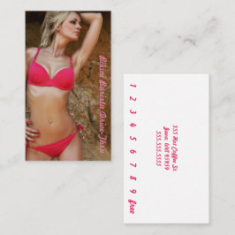 Foto Bikini Barista Drive-Thru Pink Custom Treuekarte