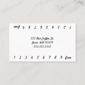 Foto Bikini Coffee Drive-Thru Treuekarte (Rückseite)