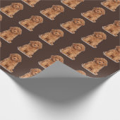 Foto-Bildbild-Muster Schokoladenmocha Geschenkpapier (Ecke)