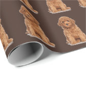 Foto-Bildbild-Muster Schokoladenmocha Geschenkpapier (Rolleneckpunkt)