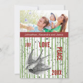 Foto Birch Tree Vintage Vögel (Vorderseite)