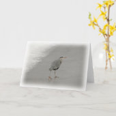 Foto "Bird On Beach" Karte (Gelbe Blume)
