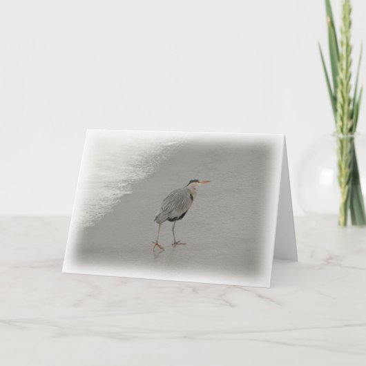 Foto "Bird On Beach" Karte (Vorderseite)