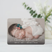 Foto Birth Ankündigung (Stehend Vorderseite)