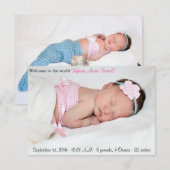 Foto Birth Ankündigung (Vorne/Hinten)