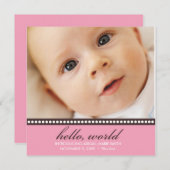 Foto Birth Ankündigung (Vorne/Hinten)