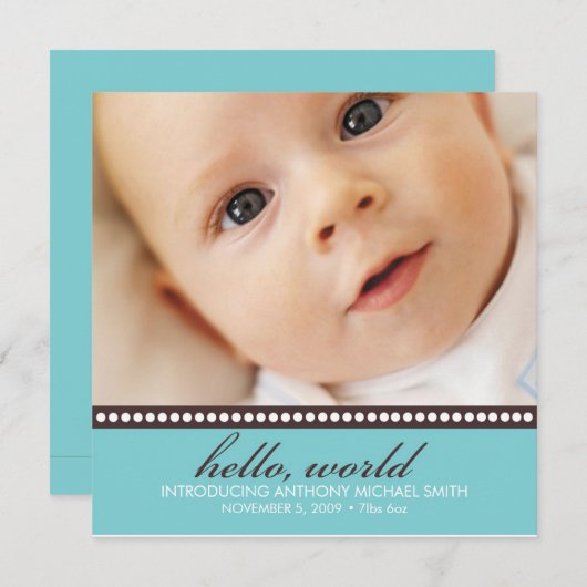 Foto Birth Ankündigung (Vorne/Hinten)