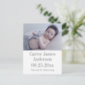 Foto Birth Ankündigung (Stehend Vorderseite)