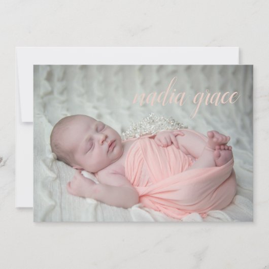 Foto Birth Ankündigung (Vorderseite)