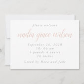 Foto Birth Ankündigung (Rückseite)