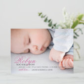 Foto Birth Ankündigung | Name Foto (Stehend Vorderseite)