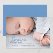 Foto Birth Ankündigung | Name Foto (Vorne/Hinten)