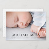 Foto Birth Ankündigung | Name Foto (Vorne/Hinten)