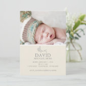 Foto Birth Ankündigung | Vogelankündigung (Stehend Vorderseite)