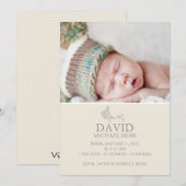 Foto Birth Ankündigung | Vogelankündigung (Vorne/Hinten)