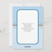 FOTO BIRTH ANNOCEMENT Sweka polka dot blue Ankündigung (Rückseite)