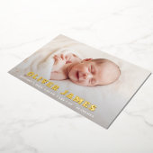Foto Birth Announcement Card mit Folie Folieneinladung (Gedreht)