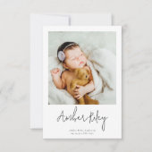 Foto Birth Dankeskarte (Vorderseite)