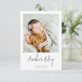 Foto Birth Dankeskarte (Stehend Vorderseite)