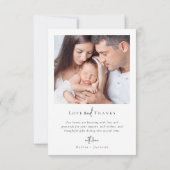 Foto Birth Dankeskarte (Rückseite)