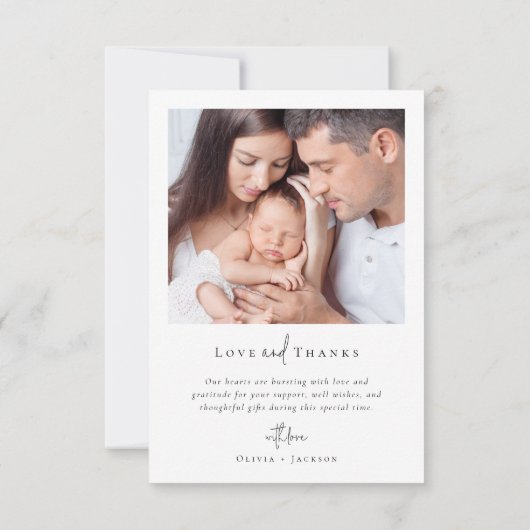 Foto Birth Dankeskarte (Rückseite)