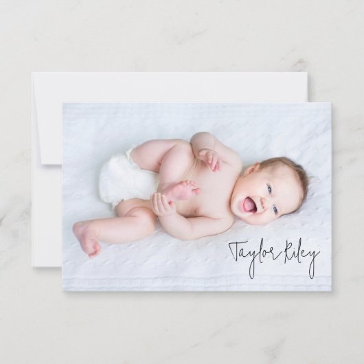 Foto Birth Dankeskarte (Vorderseite)