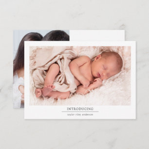 Foto Birth Stats New Baby Dankeskarte