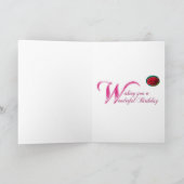 Foto Birthday Card mit klassischer rote Rose Karte (Innenseite)