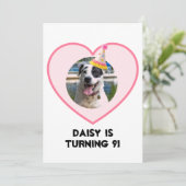 Foto Birthday Einladung (Stehend Vorderseite)