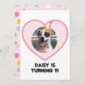 Foto Birthday Einladung (Vorne/Hinten)