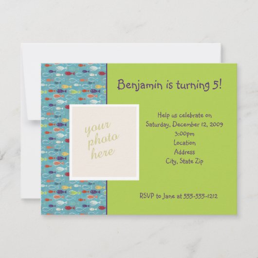 Foto Birthday Einladung (Vorderseite)