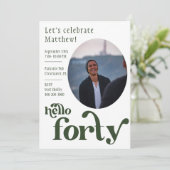 Foto Birthday Einladung für ihn | 40 (Stehend Vorderseite)