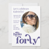 Foto Birthday Einladung für sie | 40 (Vorderseite)