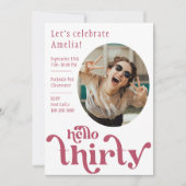 Foto Birthday Einladung für sie | Dreißig (Vorderseite)