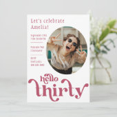Foto Birthday Einladung für sie | Dreißig (Stehend Vorderseite)