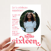 Foto Birthday Einladung für sie | Sechzehn
