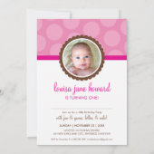 FOTO BIRTHDAY ERSUCHT :: delikate Muster 4P Einladung (Rückseite)